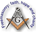 Square and compasses – Faith Hope and Charity